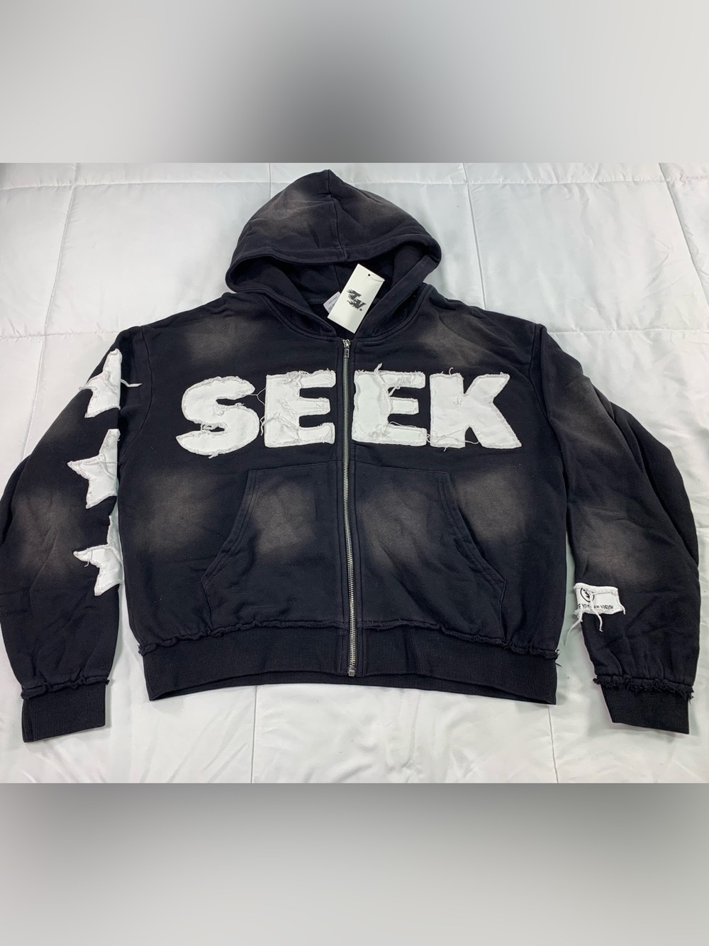 New TV zip up sweater size M